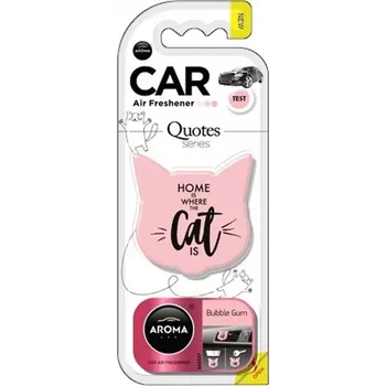 Vůně do auta Aroma Car Quotes Cat Car vůně Bubble Gum