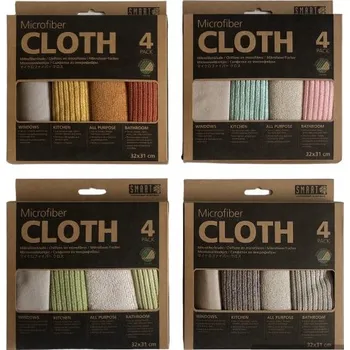 Prachovka 4Pack úklidové utěrky Barva: růžová