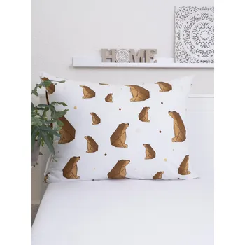 Povlak na dekorativní polštářek Bavlněný povlak na polštář Renforcé 70 × 90 cm - Medvědi
