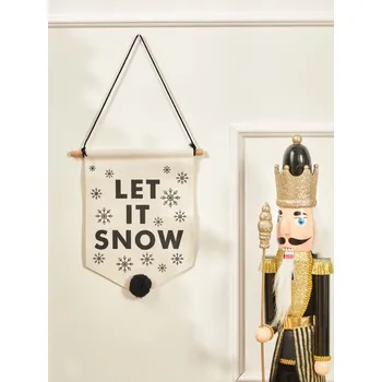 Vánoční dekorace Sinsay - Vánoční nástěnná dekorace s nápisem - bílá - 8676X-00X - 8676X-00X-ONE-1