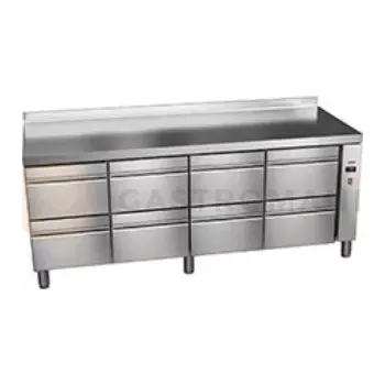 Chladicí stůl 700 mm se zásuvkami GN 1/1 bez agregátu 1942x700x850 mm | ASBER, ETP-7-192-08 R HC SB40 Essenzial Line