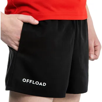 KIPSTA Dětské ragbyové kraťasy R100 černé 14 LET ČERNÁ