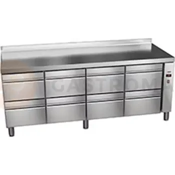 Chladicí stůl 600 mm se zásuvkami bez agregátu 2242x600x850 mm | ASBER, ETP-6-222-08 R HC SB40 Essenzial Line