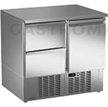 Salátový stůl s masivní deskou 894x700x850 mm | ASBER, ETS-090-12 NS