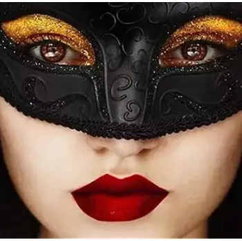 Karnevalová maska Maska škraboška - HALLOWEEN - ČERNÁ (Značka: XCEEDES)