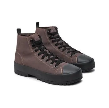 Pánské tenisky Turistická obuv Calvin Klein Jeans Lugged Hybrid High Laceup Auth YM0YM01092 Hnědá 44