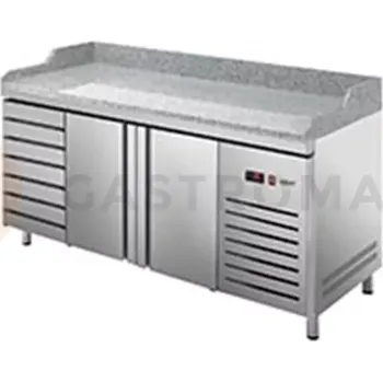 Chlazený pizza stůl 800 mm CZ 400x600 mm 2017x800x850 mm | ASBER, ETP-8-200-27 HC LR GR
