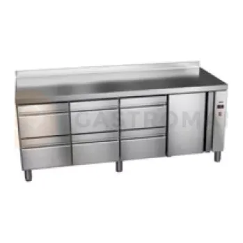 Chladicí stůl 700 mm se zásuvkami GN 1/1 2242x700x850 mm | ASBER, GGTP-7-225-16 SB40 Green Line