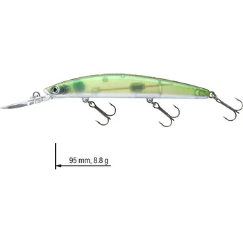 Umělá nástraha Wobler DAIWA Tournament Double Clutch 95SP-G - 9,5 cm - Green Flash Ghost