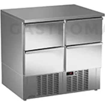 Salátový stůl s masivní deskou 894x700x850 mm | ASBER, ETS-090-04 NS