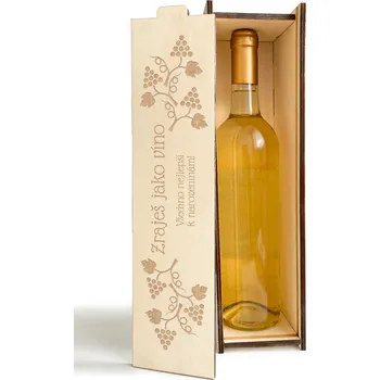 Dřevěná krabice na víno zraješ