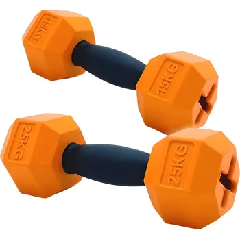 Hračka pro psa Gumová činka pro psa, s otvorem na pamlsky, oranžovo-černá - 160g