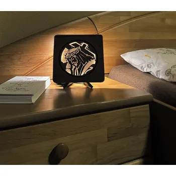 Lampička Li-Go "Ježíš a kříž" lampa 19x19cm provedení povrchu: dub světlý