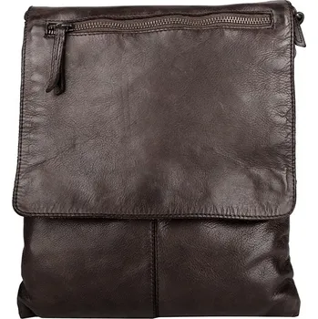 Luxusní kožená hladká crossbody pánská taška Gianni Conti no. 740 tmavěhnědá