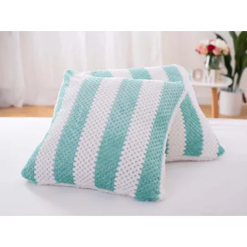 Bytový textil Beránkový povlak na polštář mikroplyš 45 × 45 cm - Diana mentolová (2 ks)