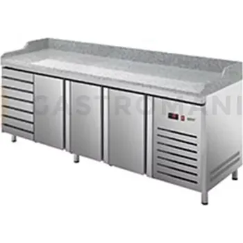 Chlazený stůl na pizzu 800 mm CZ 400x600 mm 2542x800x850 mm | ASBER, ETP-8-250-37 HC GR
