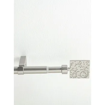 Garnýž jednořadá Paolo - broušený nikl 120 - 210 cm