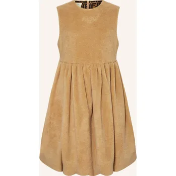 Dámské šaty Fendi Dívčí Šaty S Plyšovým Materiálem, velbloudí, 164