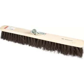 Halový smeták Kramp arenga 600 mm (KP-7225KR) (Dřevěný halový smeták Kramp arenga bez násady se standartním připojením Ø 28 mm s kovovým držákem násady. S hnědými vlákny Arenga. Pracovní šíře 600 mm.)