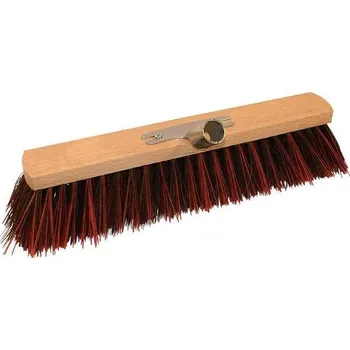 Halový smeták elastan/arenga 600 mm (KP-7285KR) (Dřevěný halový smeták Kramp bez násady se smíšenými červenohnědými 56 mm vysokými štětinami. Materiál elastan - arenga. Pracovní šíře 600 mm. Standartní připojení Ø 28 mm.)