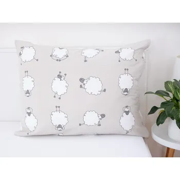Bytový textil Bavlněný povlak na polštář Renforcé 70 × 90 cm - Ovečky Morning Yoga