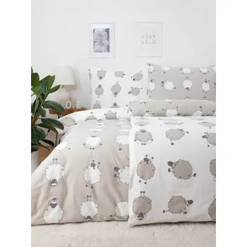 Bytový textil Francouzské flanelové povlečení - Ovečky Morning Yoga