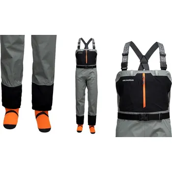 Rybářské oblečení Brodící kalhoty dýchací GRUNDÉNS Bedrock Stockingfoot - MEDIUM 9-11