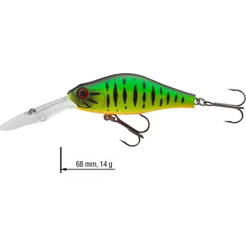 Umělá nástraha Wobler DAIWA Tournament Mega Scouter 6,8 cm - Firetiger