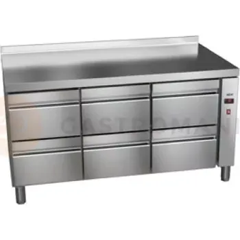 Chladicí stůl 700 mm se zásuvkami GN 1/1 bez agregátu 1492x700x850 mm | ASBER, ETP-7-147-06 R HC SB40 Essenzial Line