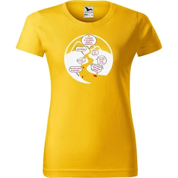 Dámské oblečení DOBRÝ TRIKO Dámské vodácké tričko NA ŘECE Barva: Žlutá, Velikost: 2XL