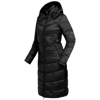 ELT Oslo dlouhý prošívaný dámský kabát černý