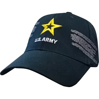 Oblečení a móda ATLANTIS® Čepice US ARMY LOGO & STRIPES černá