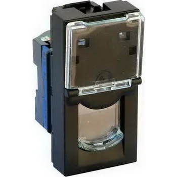 Elektrická zásuvka MOSAIC ZÁSUVKA 1XRJ45 UTP CAT.6 1M ČERNÁ MATNÁ LEGRAND 079461L