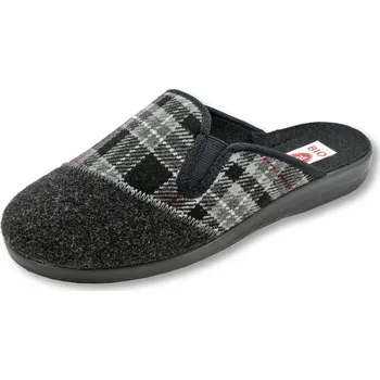 Pánské pantofle Rogallo 6074 pánské domácí pantofle kostka Barva: Černá, Velikost: 44