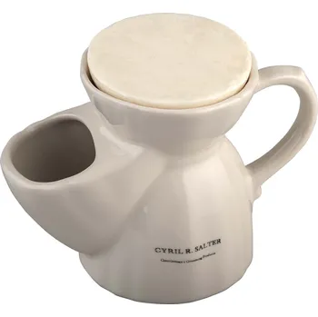 Příslušenství k holicímu strojku Cyril R Salter tradiční hrnek na holení bílý