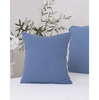 Bytový textil Mušelínový povlak na polštář 40 × 40 cm Alexia Duo - modrá/krémová