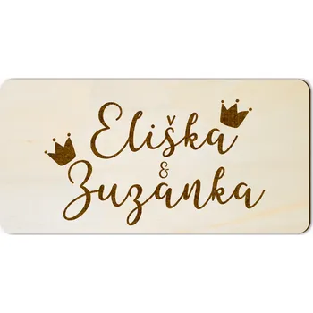 Cedulka na dveře korunky dřevěná
