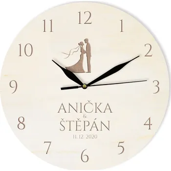Hodiny Nástěnné hodiny nevěsta a ženich