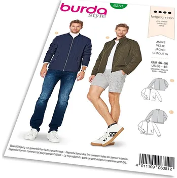 Střih Burda 6351 - Pánská bunda