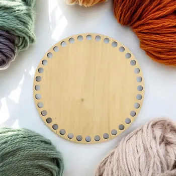 Dno/víko na háčkovaný košík 20 cm Průměr otvorů: 8 mm, Gravírování: NE