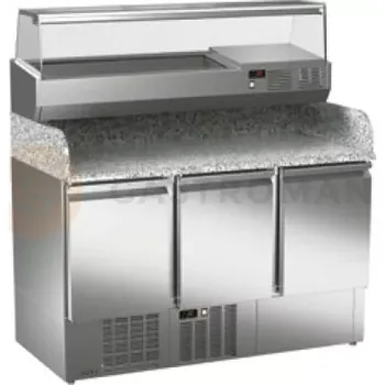 Kompaktní salátový stůl na pizzu 1358x700x1010 mm | ASBER, ETCPZ -140