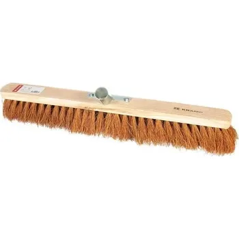 Halový smeták Kramp coco 600 mm (KP-7245KR) (Dřevěný halový smeták Kramp coco bez násady se standartním připojením Ø 28 mm s kovovým držákem násady. S hnědými kokosovými vlákny. Pracovní šíře 600 mm.)