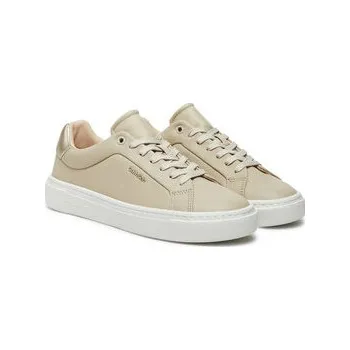 Dámská móda Sneakersy Calvin Klein Cupsole Lace Up W/Ml HW0HW02288 Écru 39
