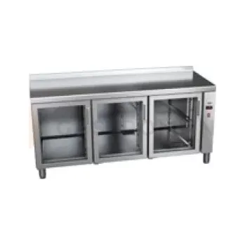 Chladicí stůl se skleněnými dveřmi 700 mm GN 1/1 bez agregátu 1492x700x850 mm | ASBER, ETP-7-147-30 R HC SB40 GD Essenzial Line