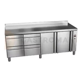 Chladicí stůl 700 mm se zásuvkami GN 1/1 bez agregátu 1942x700x850 mm | ASBER, ETP-7-192-24 R HC SB40 Essenzial Line