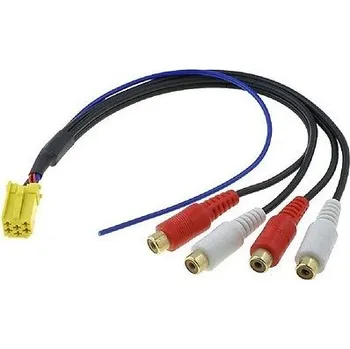 Video redukce VHBW Adaptér s Mini-ISO na 4 x Cinch