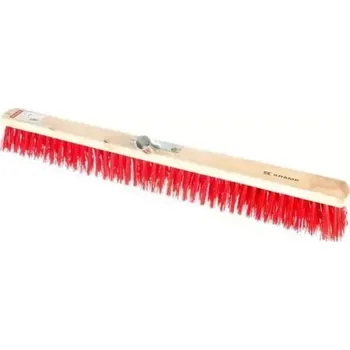 Halový smeták Kramp elastický 800 mm (KP-7390KR) (Dřevěný halový smeták Kramp elastický bez násady se standartním připojením Ø 28 mm s kovovým držákem násady. S červenými syntetickými vlákny. Pracovní šíře 800 mm.)