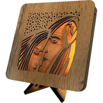 Lampička "Romance" lampa 19x19cm provedení povrchu: dub světlý