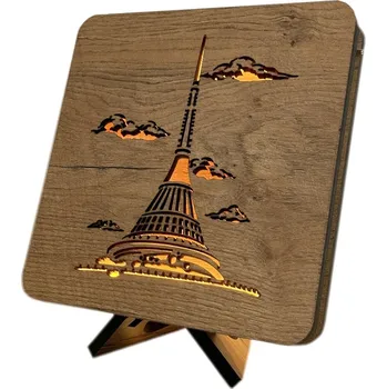 Lampička Li-Go "Ještěd" lampa 19x19cm provedení povrchu: dub světlý