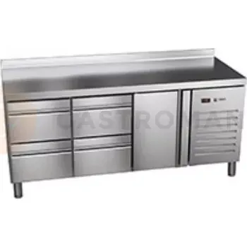 Chladicí stůl 700 mm se zásuvkami GN 1/1 2242x700x850 mm | ASBER, ETP-7-225-08 HC SB40 Essenzial Line